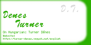 denes turner business card